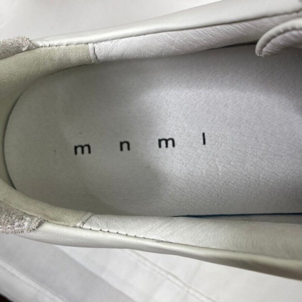 MNML Mens Gat Sneaker White Italian Leather Nubuck Size 12 - Picture 10 of 12